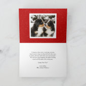 2025 Red Bold Typography Nieuwjaarsfoto Feestdagen Kaart (Binnen)