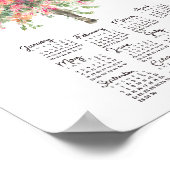 2025 Regenboog Shower Boom Waterverfkalender Poster (Hoek)