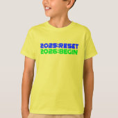 2025:RESET/2026:BEGIN Kids T-Shirt (Voorkant)