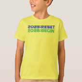 2025:RESET/2026:BEGIN Kids T-Shirt (Voorkant)