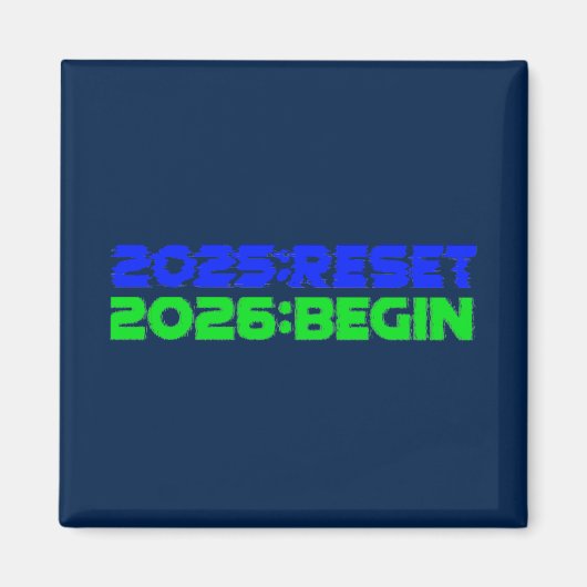 2025:RESET/2026:BEGIN Magnet (Voorkant)