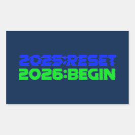2025:RESET/2026:BEGIN Sticker