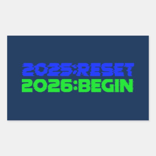 2025:RESET/2026:BEGIN Sticker (Voorkant)