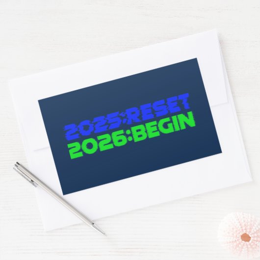 2025:RESET/2026:BEGIN Sticker (Envelop)
