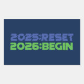 2025:RESET/2026:BEGIN Sticker (Voorkant)