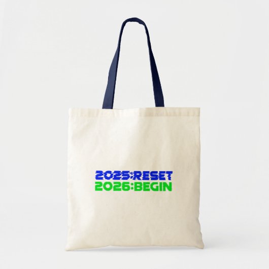 2025:RESET/2026:BEGIN Tote Bag (Voorkant)