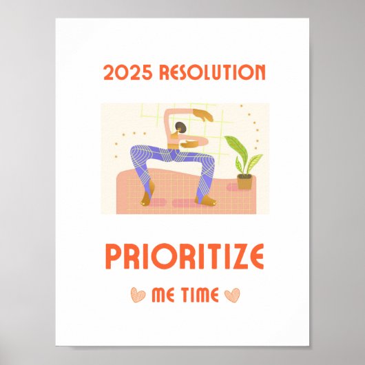 2025 RESOLUTIE PRIORITEITEN ME TIME muurkunst Poster (Voorkant)