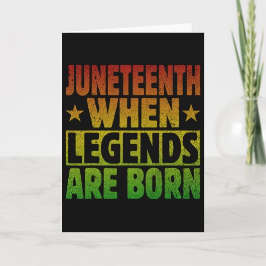 2025 Retro 19 juni Verjaardag - 1865 Juneteenth Bi Kaart (Voorkant)
