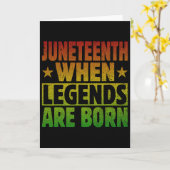 2025 Retro 19 juni Verjaardag - 1865 Juneteenth Bi Kaart (Gele Bloem)