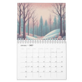 2025 Retro seizoensgebonden kunstkalender | Levend Kalender (Jan 2027)