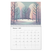 2025 Retro seizoensgebonden kunstkalender | Levend Kalender (Feb 2027)