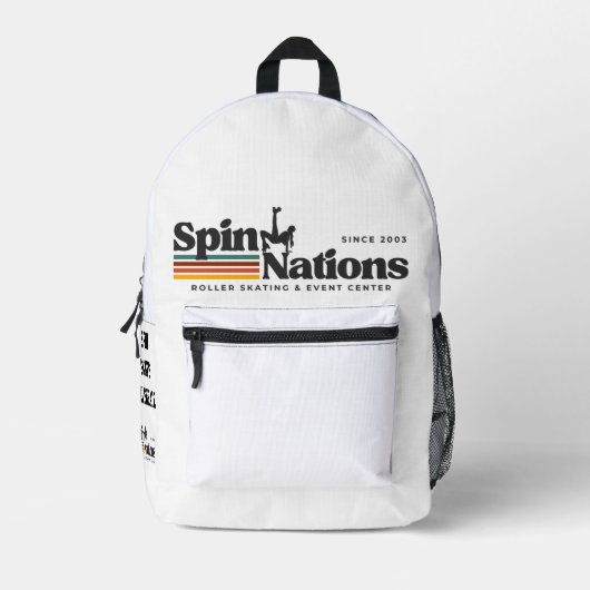 2025 Retro SpinNations Backpack Bedrukte Rugzak (Voorkant)