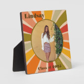 2025 Retro Stijlvol Leuk Modern Afstudeerder Custo Fotoplaat (Voorkant)