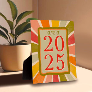 2025 Retro Stijlvolle Fun Modern Afstudeerder Kaar Fotoplaat