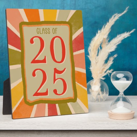 2025 Retro Stijlvolle Fun Modern Afstudeerder Kaar Fotoplaat (Zijkant)
