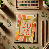 2025 Retro Stijlvolle Fun Modern Afstudeerder Kaar Kaart