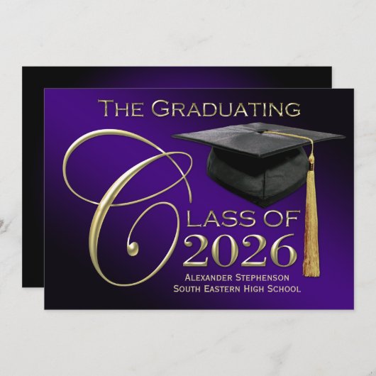 2025 Rijke Paarse Afstuderen Aankondiging (Voorkant / Achterkant)