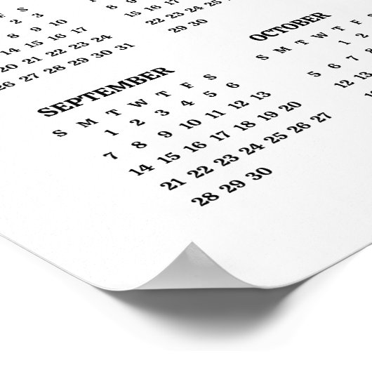 2025 Rode Kardinaal Poster Kalender (Hoek)