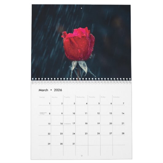 2025 Rode Rozenkalender Kalender (Mar 2026)