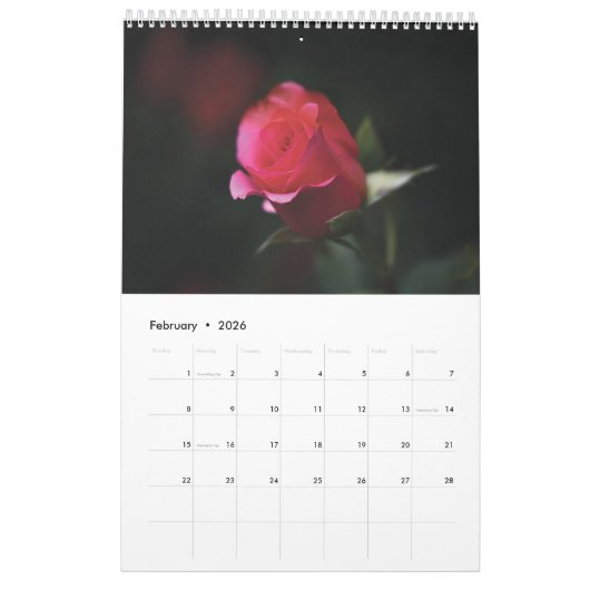 2025 Rode Rozenkalender Kalender (Feb 2026)