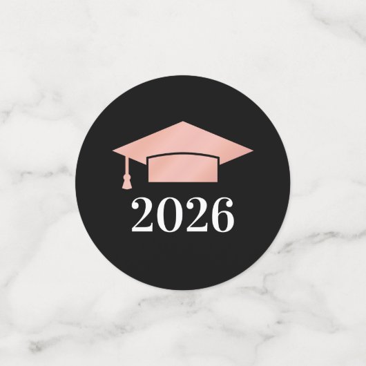 2025 Roos Gold Custom Photo Graduation Party Confetti (Kleine voorkant)