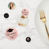 2025 Roos Gold Custom Photo Graduation Party Confetti (Groep)