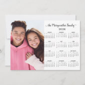 2025 Roze Moderne Minimalistische Familie Fotokale (Voorkant)