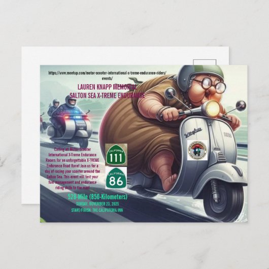 2025 Salton Zee Event Kaart (Voorkant / Achterkant)