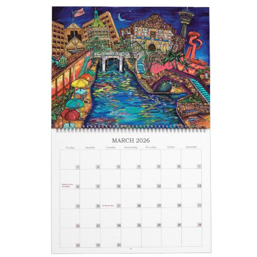 2025 San Antonio Artiest Serie Kalender (Mar 2026)