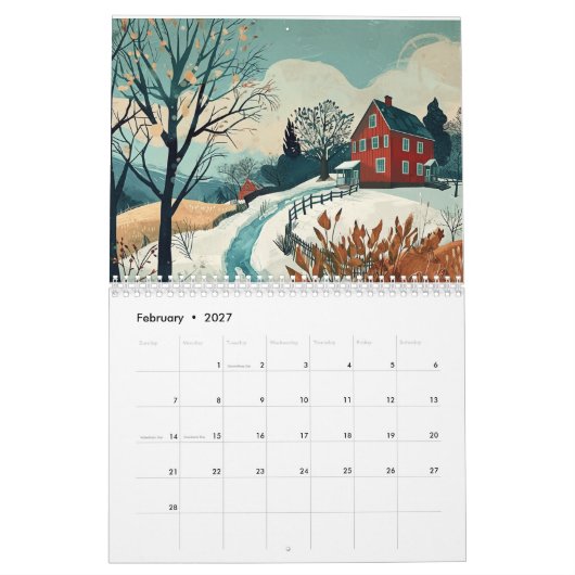 2025 Scandi Style Kalender (Feb 2027)