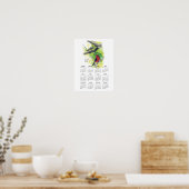 2025 Scarlet Tanager Paar Poster Kalender (Keuken)