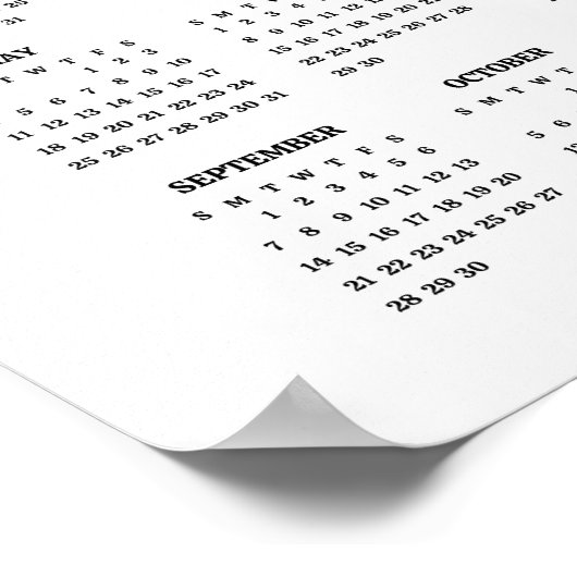 2025 Schattige Chickadee Poster Kalender (Hoek)