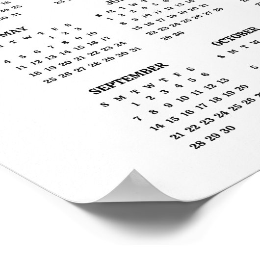 2025 Schattigee Chickadee Poster Kalender (Hoek)