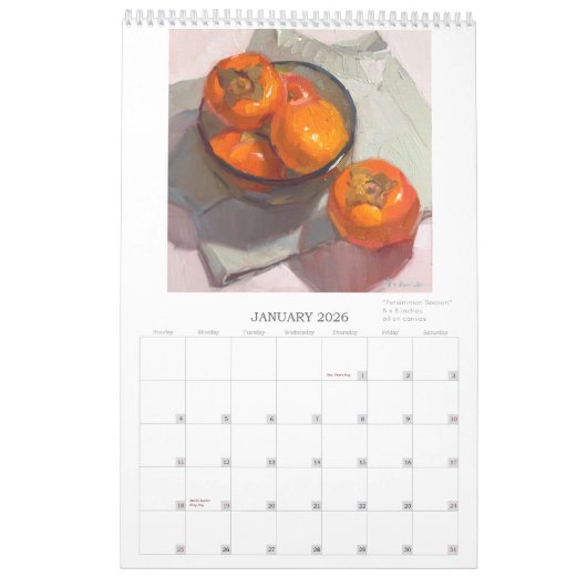 2025: Schilderijen van Sarah Sedwick Kalender (Jan 2026)