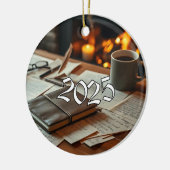 2025 Schrijver Keramisch Ornament (Links)