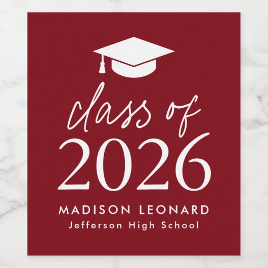 2025 Script Bourgondië Afstuderen Wijn Etiket (Enkel label)