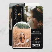 2025 Senior Aankondiging Kaart - Minimalist Gradua (Voorkant / Achterkant)
