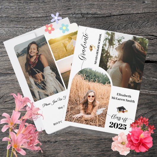 2025 Senior Aankondiging Kaart - Minimalist Gradua