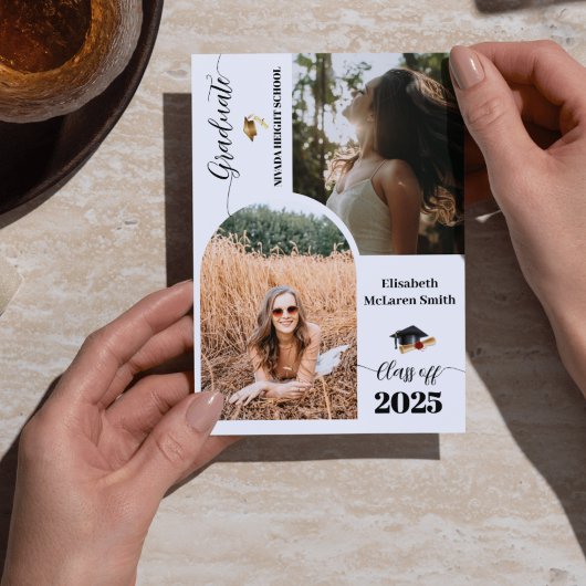 2025 Senior Aankondiging Kaart - Minimalist Gradua