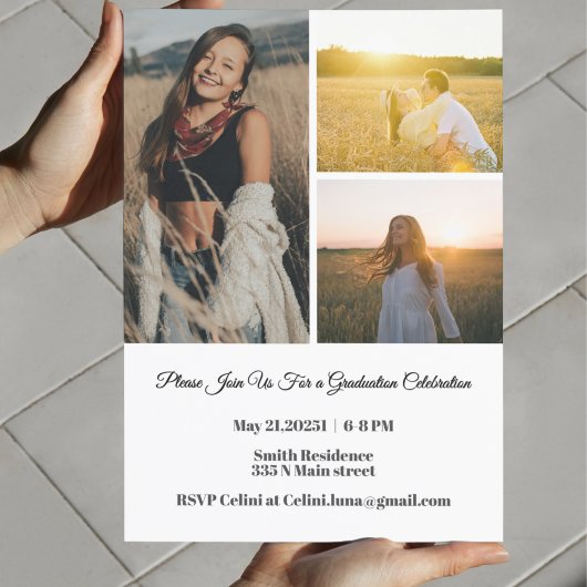 2025 Senior Aankondiging Kaart - Minimalist Gradua