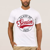 2025 Senior Klasse van de Rode Zwarte Logo T-shirt (Voorkant)