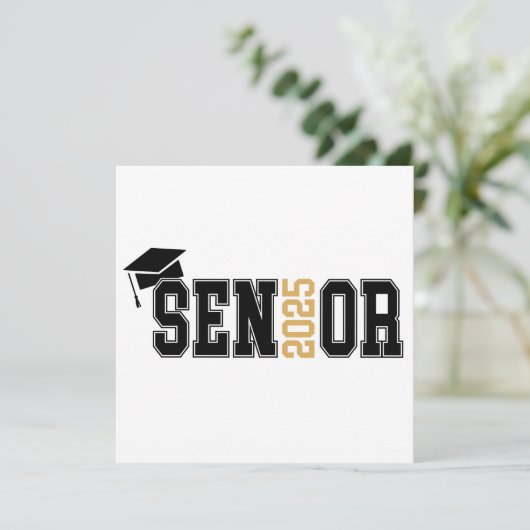 2025 Senor Afstuderen Kaart (Staand voorkant)