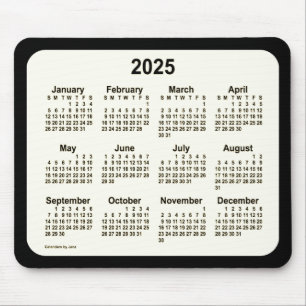 2025 Sepia over de zwarte agenda van Janz Two Tone Muismat