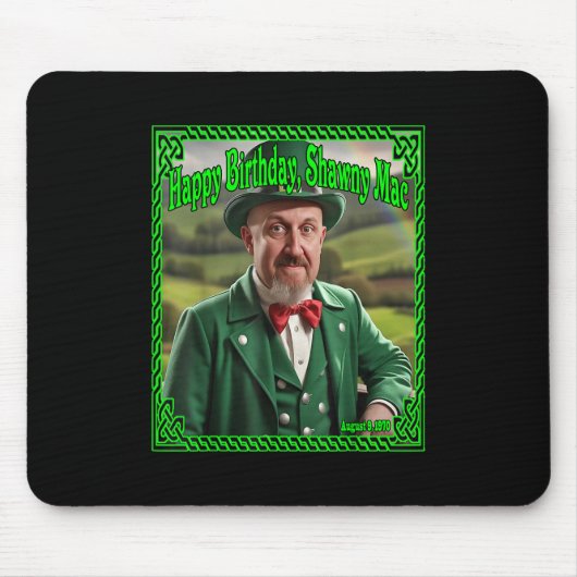 2025 Shawns Ierse Verjaardag Muismat (Voorkant)