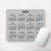 2025 Silver 52 weken ISO-kalender door Janz Muismat (Met muis)