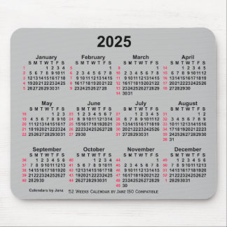 2025 Silver 52 weken ISO-kalender door Janz Muismat