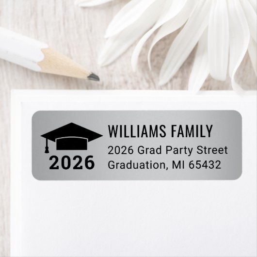2025 Silver Afstuderen Retouradres Etiket (Insitu)