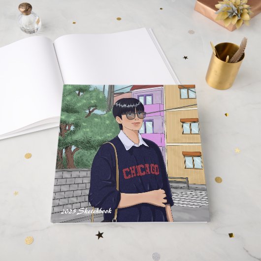 2025 Sketchbook voor artiesten -  Gastenboek (Voorkant open)