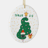 2025 Slang Jaar Lunar Nieuwjaar Kerstmis 1 Foto Keramisch Ornament (Rechts)