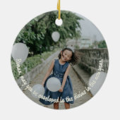 2025 Slang Jaar Lunar Nieuwjaar Kerstmis 1 Foto Keramisch Ornament (Achterkant)